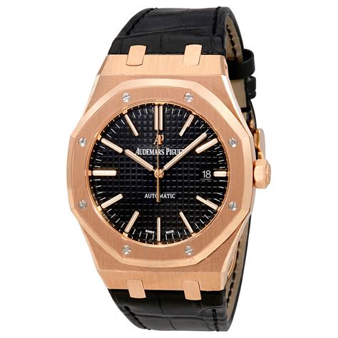 audemars piguet royal oak black leather|audemars piguet royal oak precio.